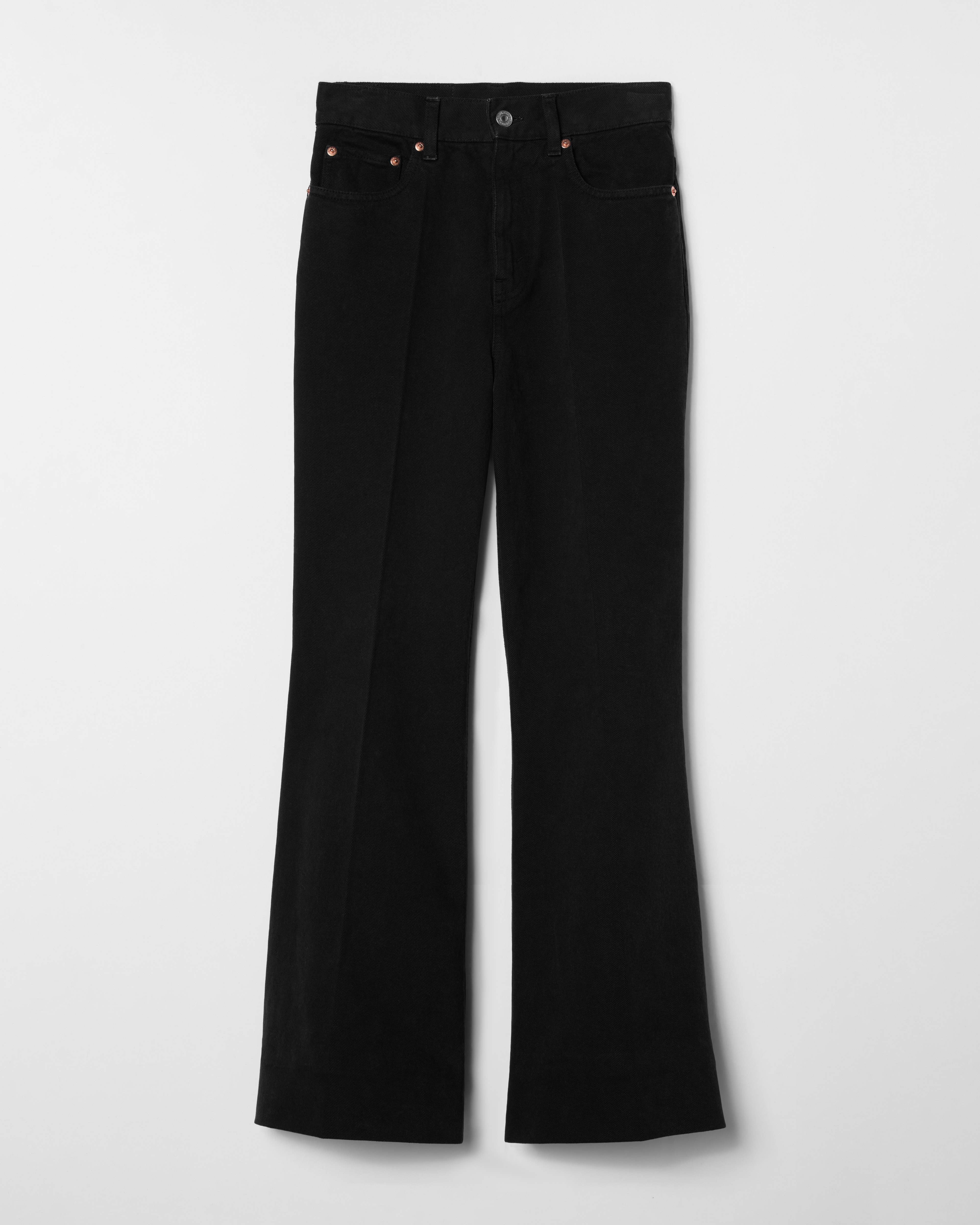 FLARE JEANS 006 - OVERDYE BLACK HEAVY STONE WASH | CELINE